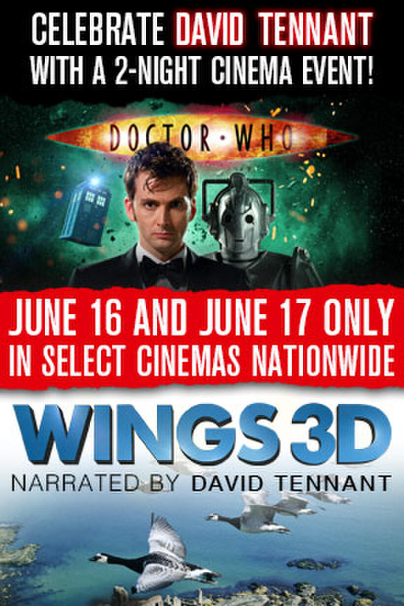 Poster art for "Doctor Who Cybermen + Wings 3D."