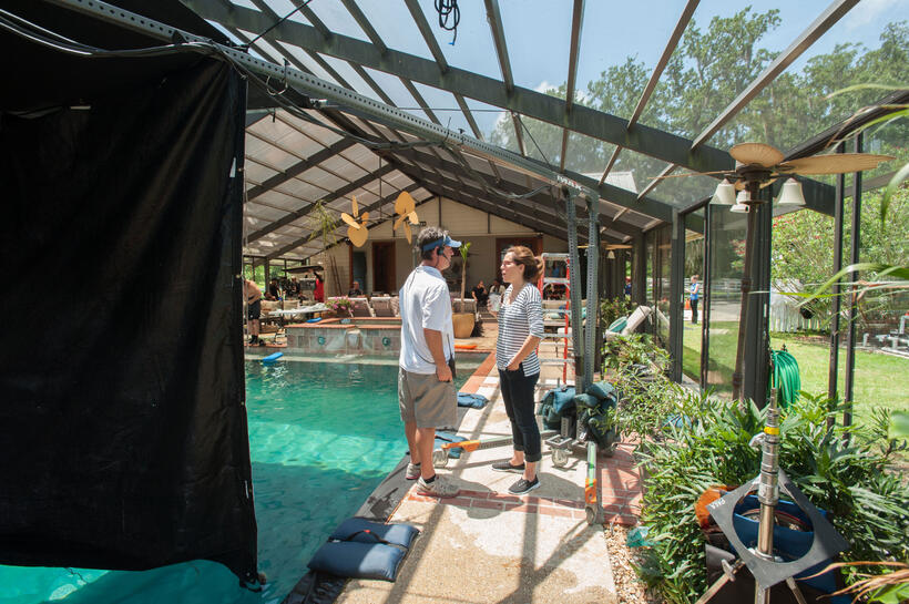 Producer Denise Di Novi on the set of "The Best of Me."