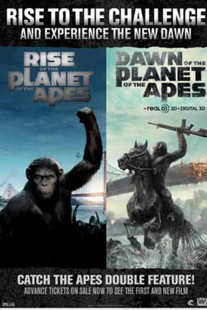 Poster art for "Apes Double Feature."