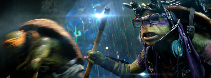 A scene from "Teenage Mutant Ninja Turtles."
