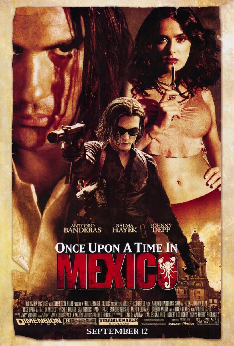 Poster art for "Once Upon A time In Mexico."