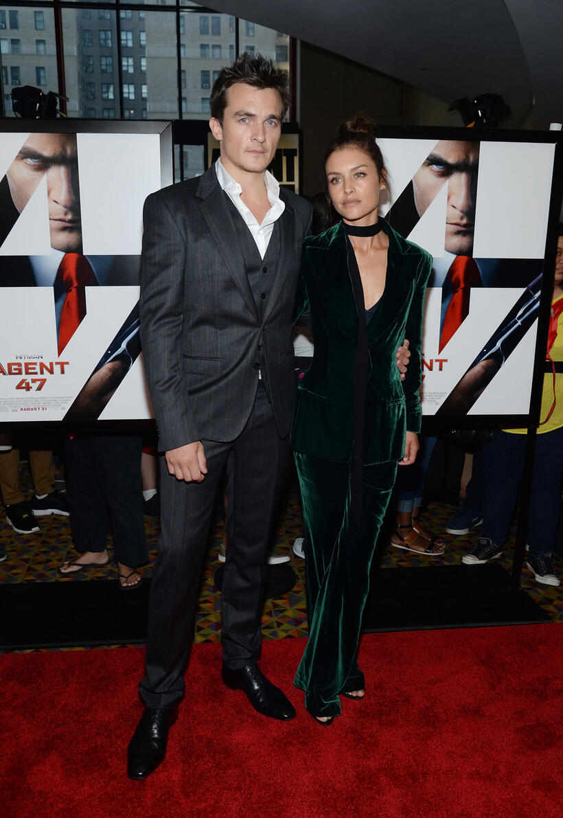 Rupert Friend and Hannah Ware at the New York premiere of "Hitman: Agent 47."