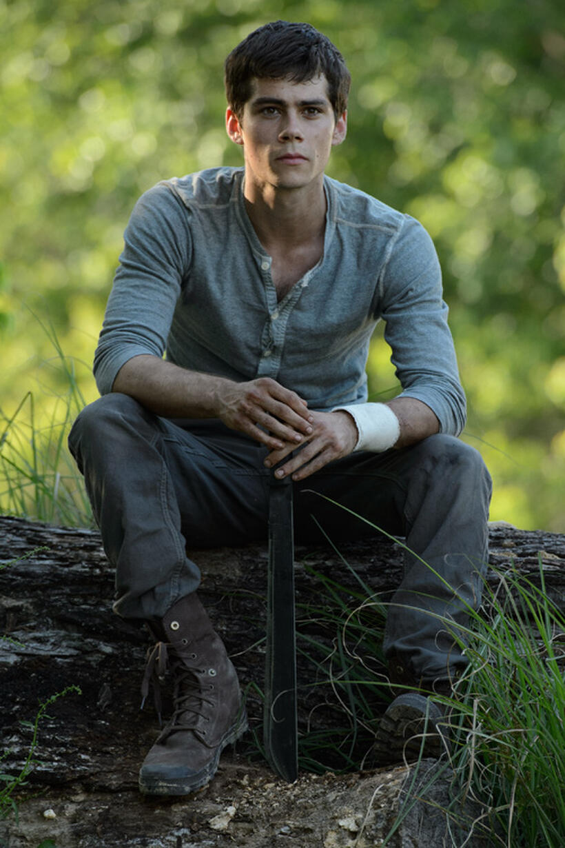 Dylan O'Brien in "The Maze Runner."