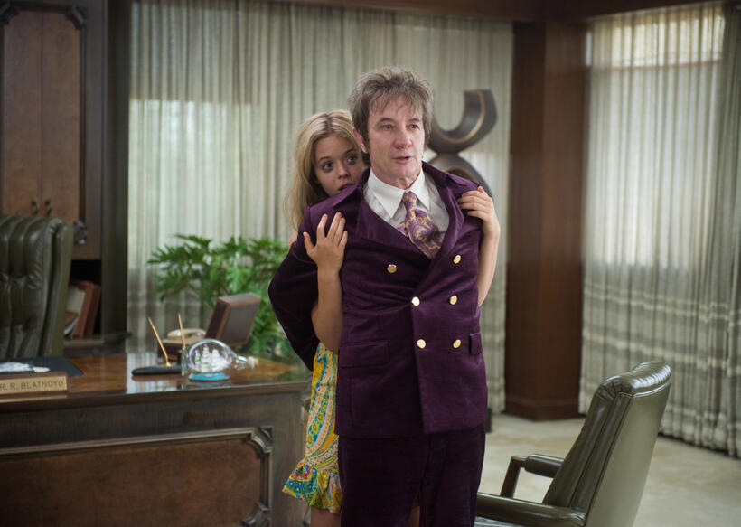 Sasha Pieterse and Martin Short in "Inherent Vice."