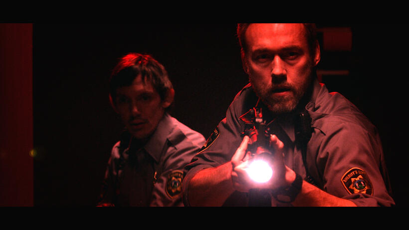 Lukas Haas and Kevin Durand in "Dark Was The Night."