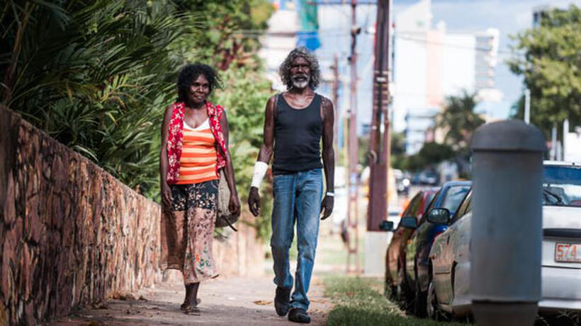 Jennifer Budukpuduk Gaykamangu and David Gulpilil in "Charlie's Country."