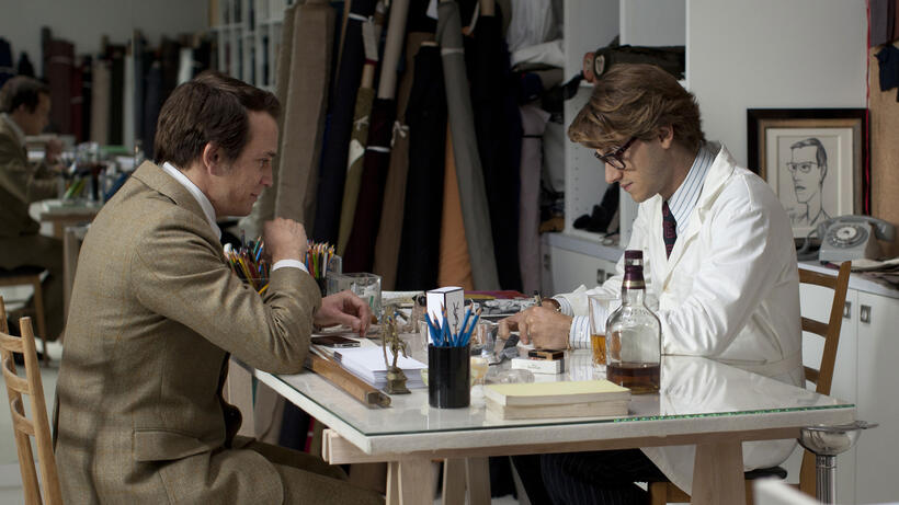 Jeremie Renier as Pierre Berge and Gaspard Ulliel as Yves Saint Laurent in "Saint Laurent."