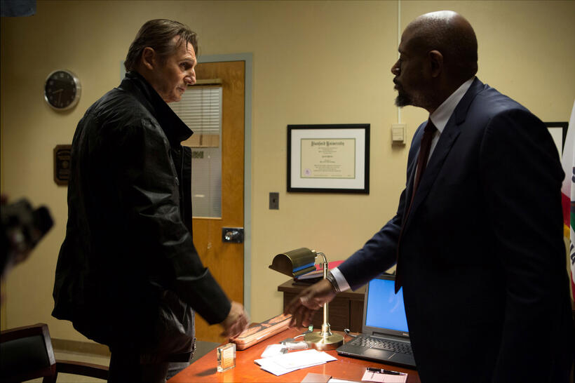 Liam Neeson and Forest Whitaker in "Taken 3."