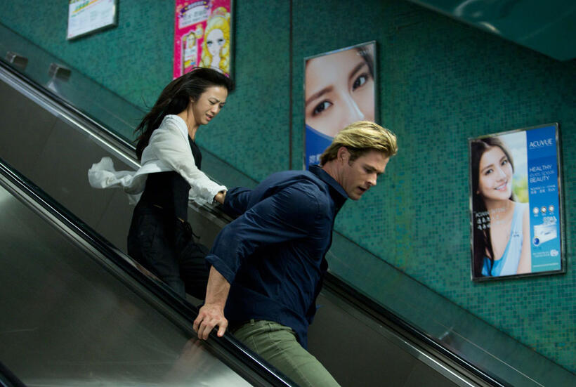 Chris Hemsworth and Wei Tang in "Blackhat."