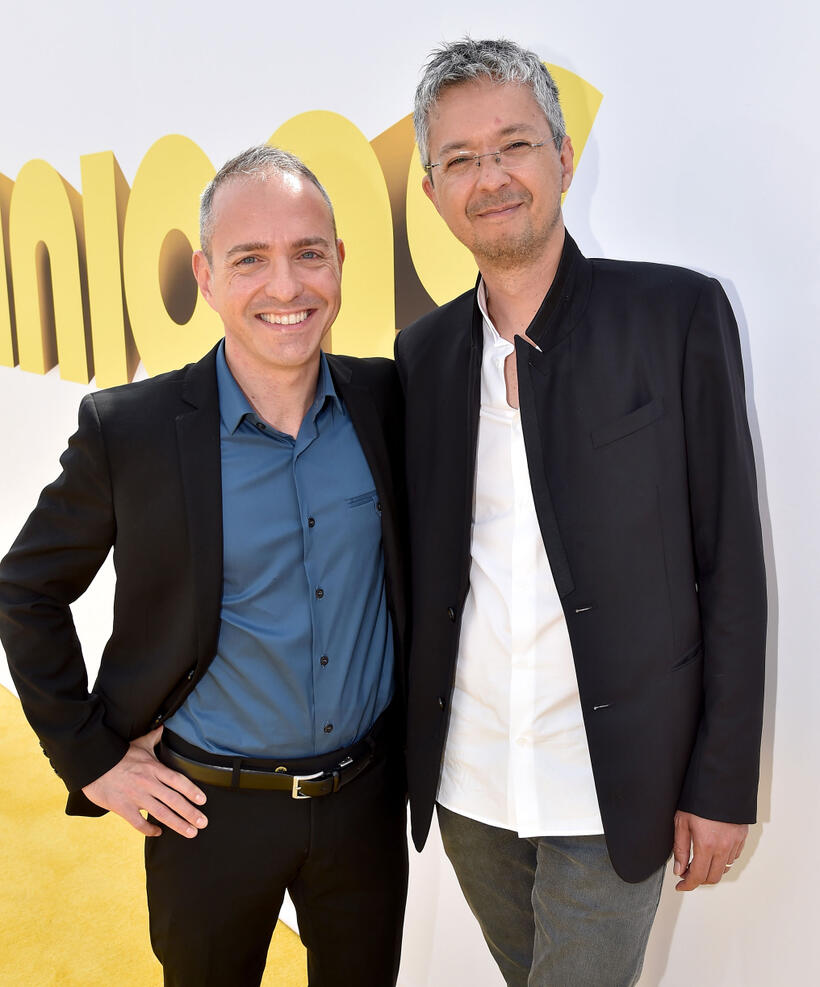 Kyle Balda and Pierre Coffin at the California premiere of "Minions."