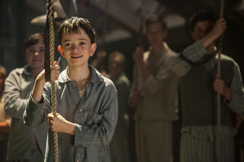Lewis Macdougall as Nibs in "Pan."