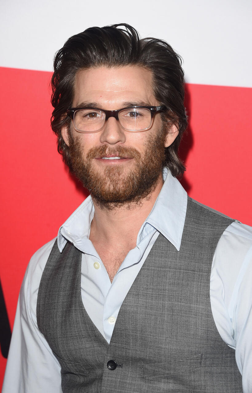 Johnny Whitworth at the California premiere of "The Gunman."