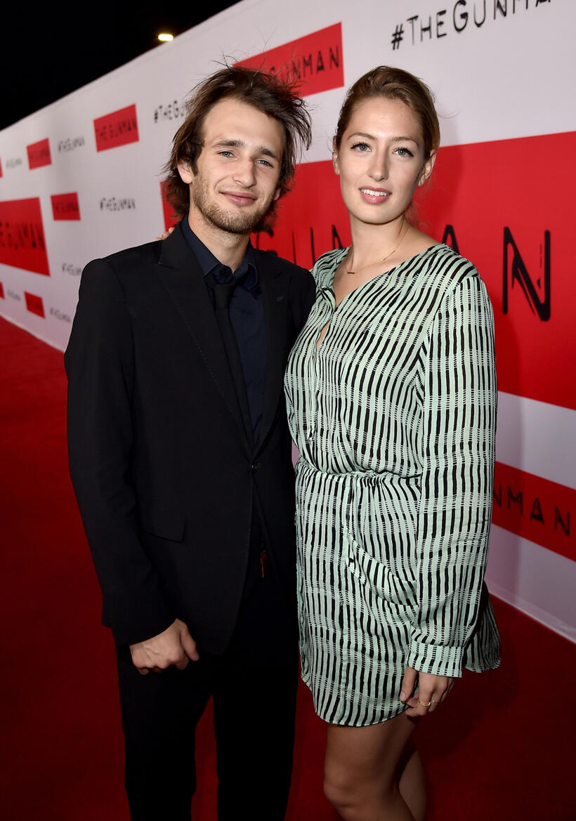 Hopper Penn and Uma Von Wittkamp at the California premiere of "The Gunman."