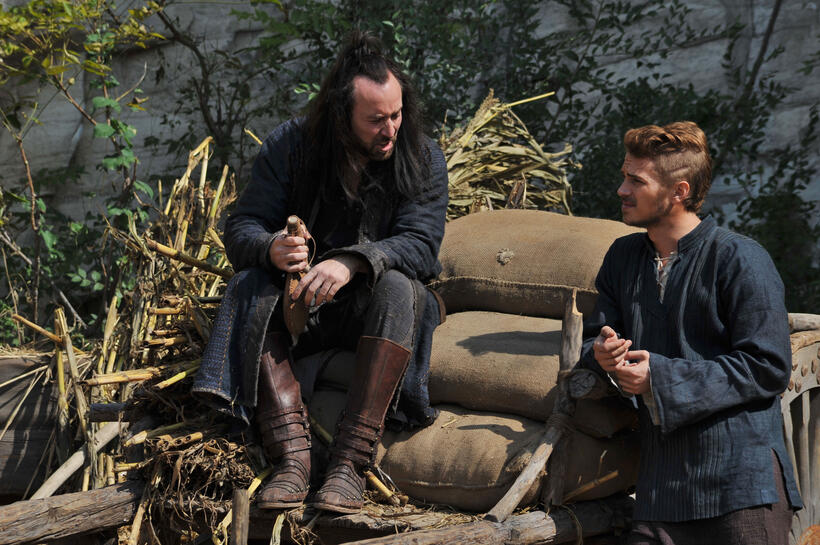 Nicolas Cage and Hayden Christensen in "Outcast."