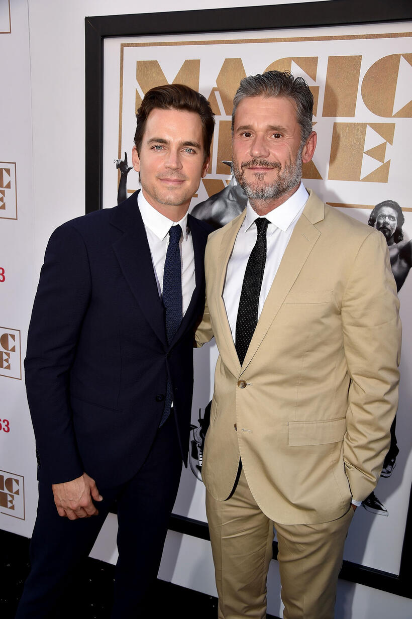 Matt Bomer and Simon Halls at the California premiere of "Magic Mike XXL."