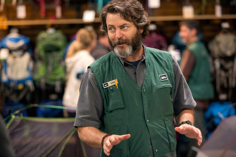 Nick Offerman as Dave in "A Walk in the Woods."