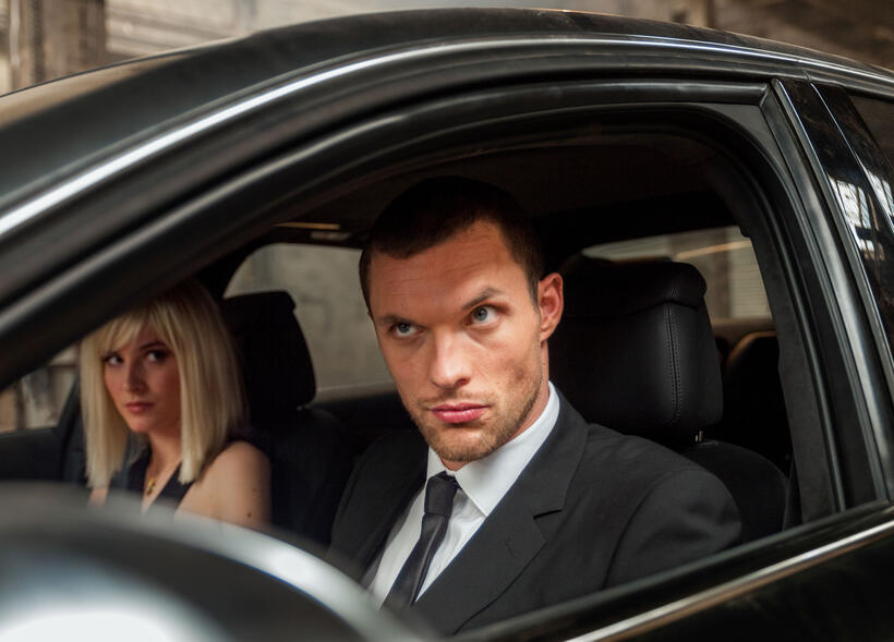 Tatiana Pajkovic as Maria and Ed Skrein as Frank Martin in "The Transporter Refueled."