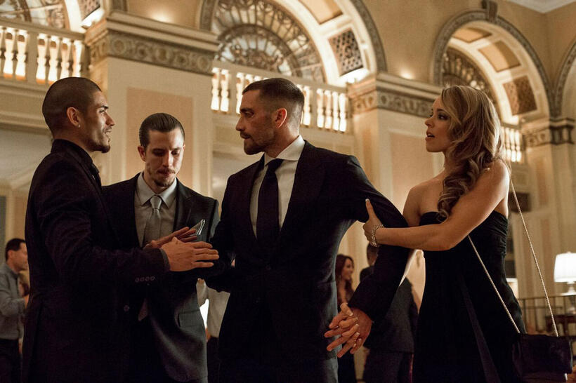 Miguel Gomez, Jake Gyllenhaal and Rachel Mcadams in "Southpaw."