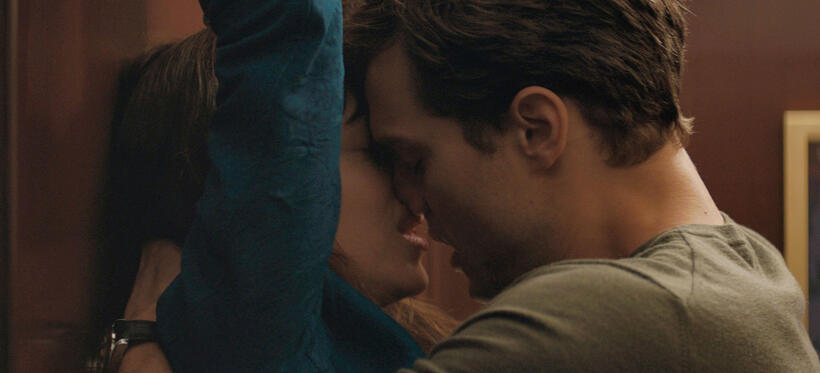 Dakota Johnson and Jamie Dornan in "Fifty Shades of Grey."