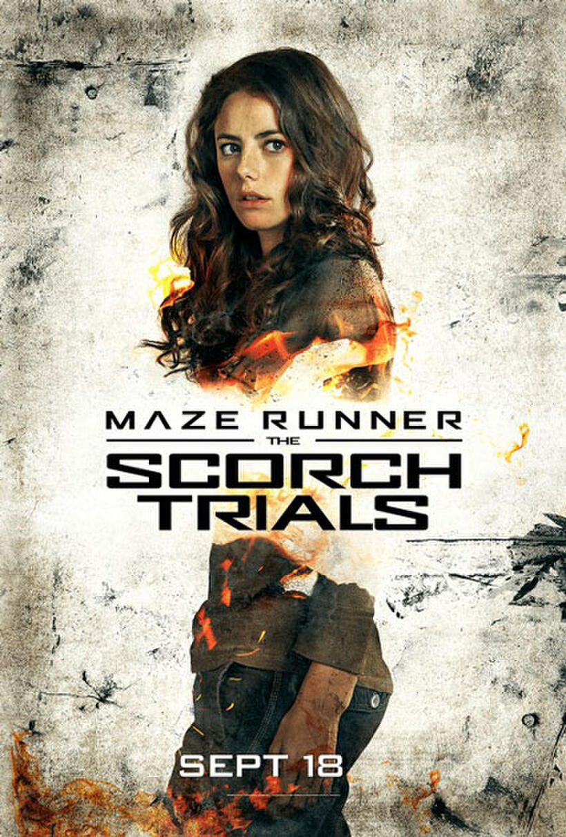 Character poster for "Maze Runner: The Scorch Trials."