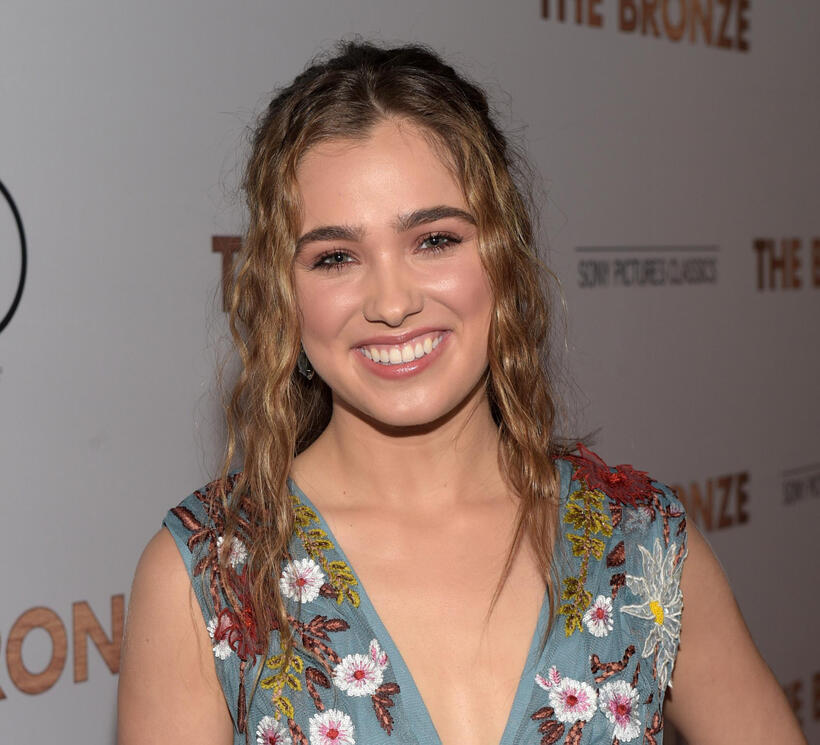 Haley Lu Richardson at the California premiere of "The Bronze."