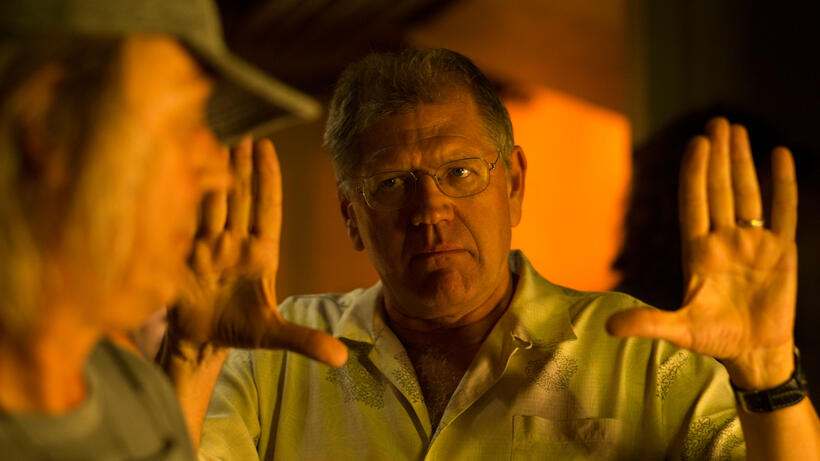 Director Robert Zemeckis and DP Darek Wolski on the set of "The Walk."