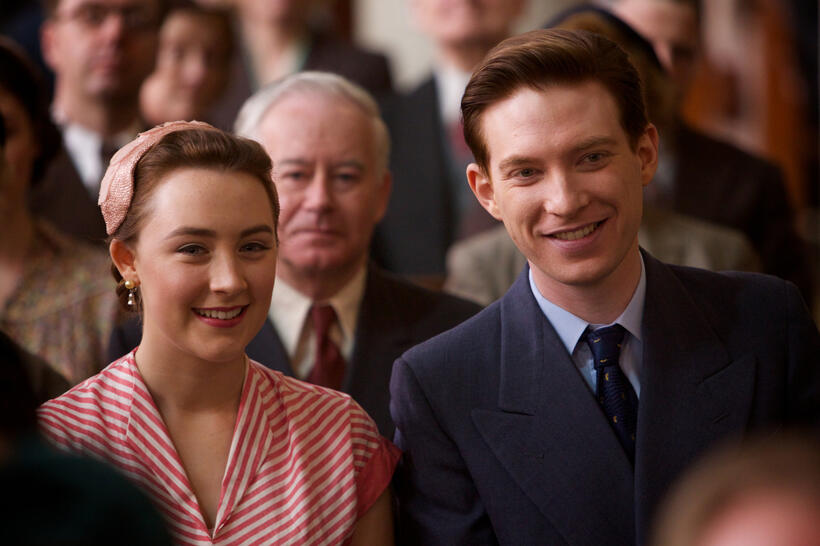 Saoirse Ronan as Eilis and Domhnall Gleeson as Jim in "Brooklyn."