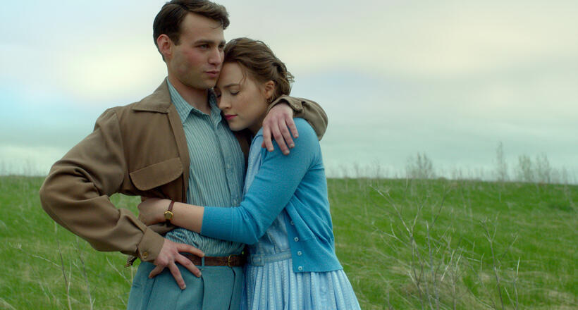 Emory Cohen as Tony and Saoirse Ronan as Eilis in "Brooklyn."