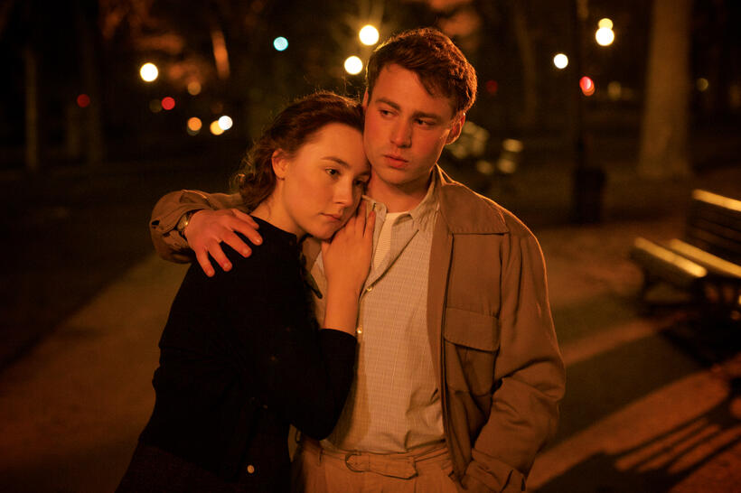 Saoirse Ronan as Eilis and Emory Cohen as Tony in "Brooklyn."