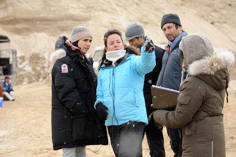 Jennifer Connelly and director Claudia Llosa on the set of "Aloft."