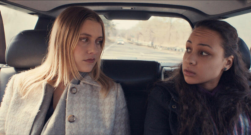 Greta Gerwig as Brooke and Jasmine Cephas Jones as Nicolette in "Mistress America."