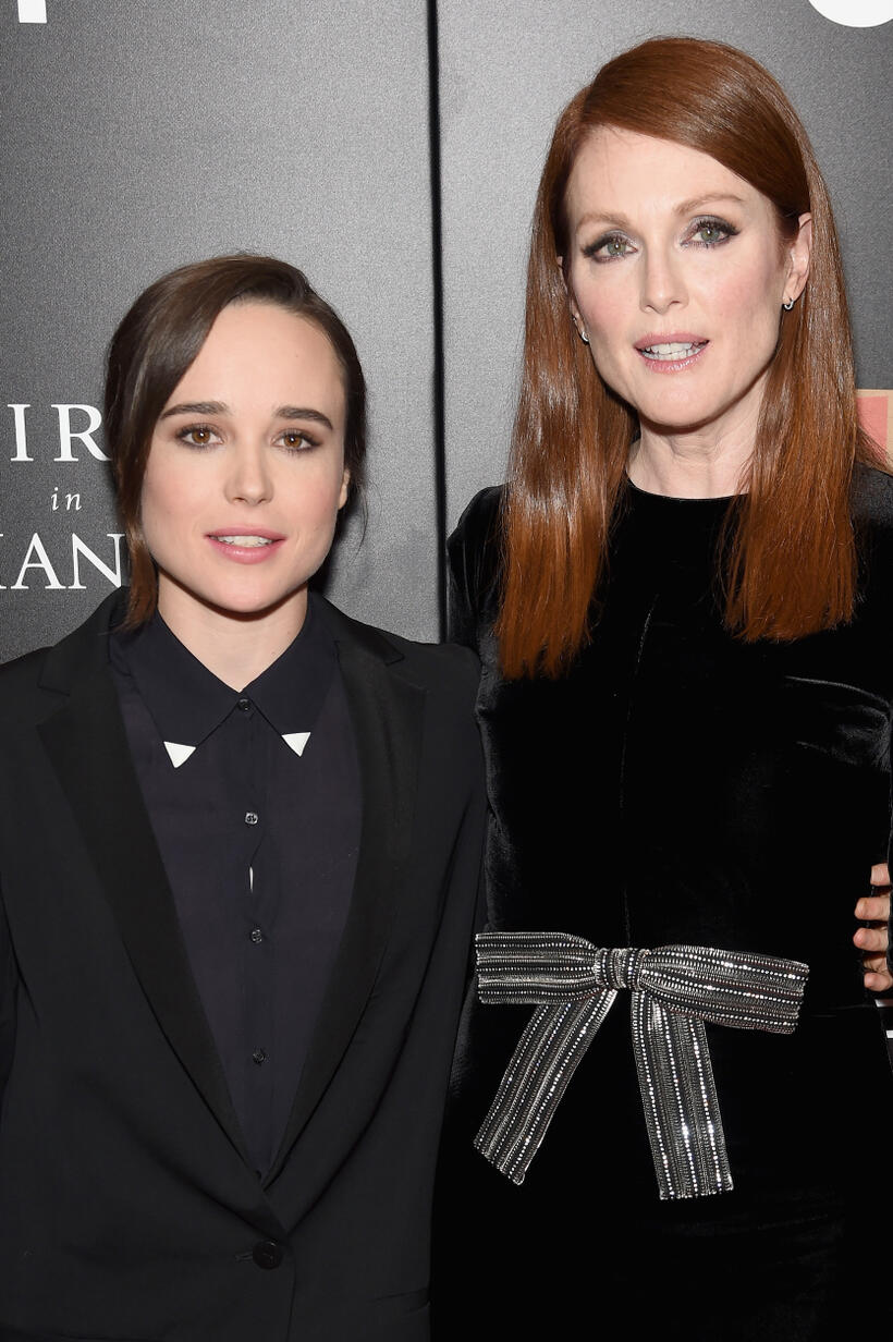 Ellen Page and Julianne Moore at the New York premiere of "Freeheld."