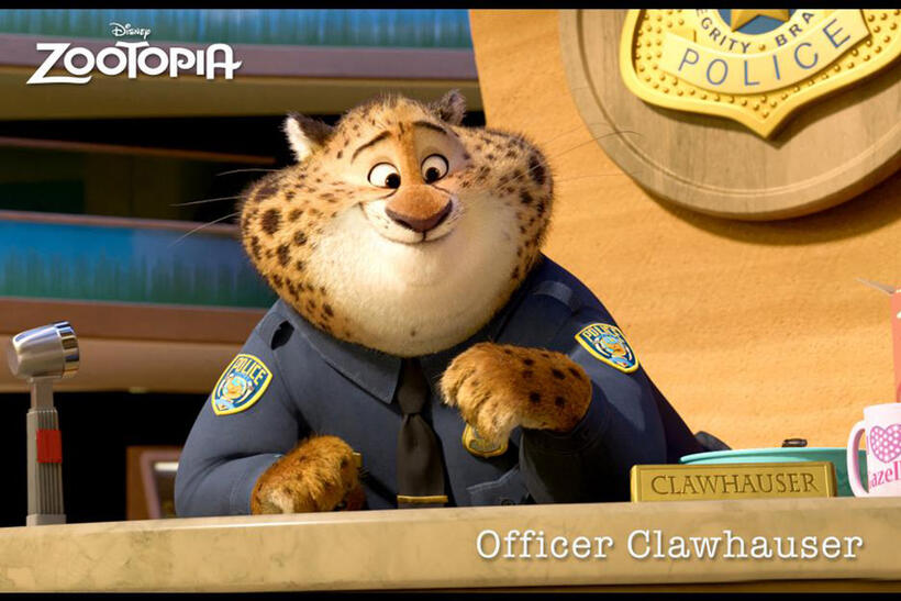 Character poster for "Zootopia."