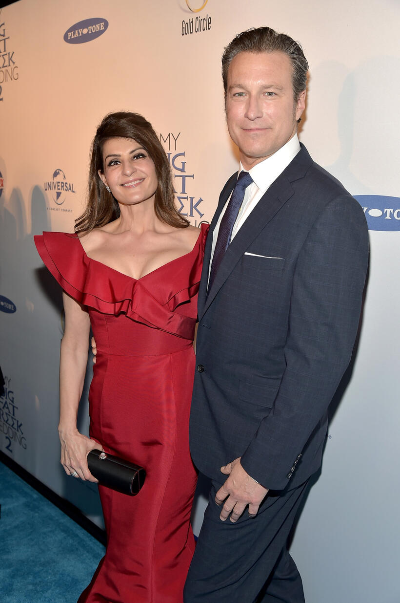 Nia Vardalos and John Corbett at the New York premiere of "My Big Fat Greek Wedding 2."