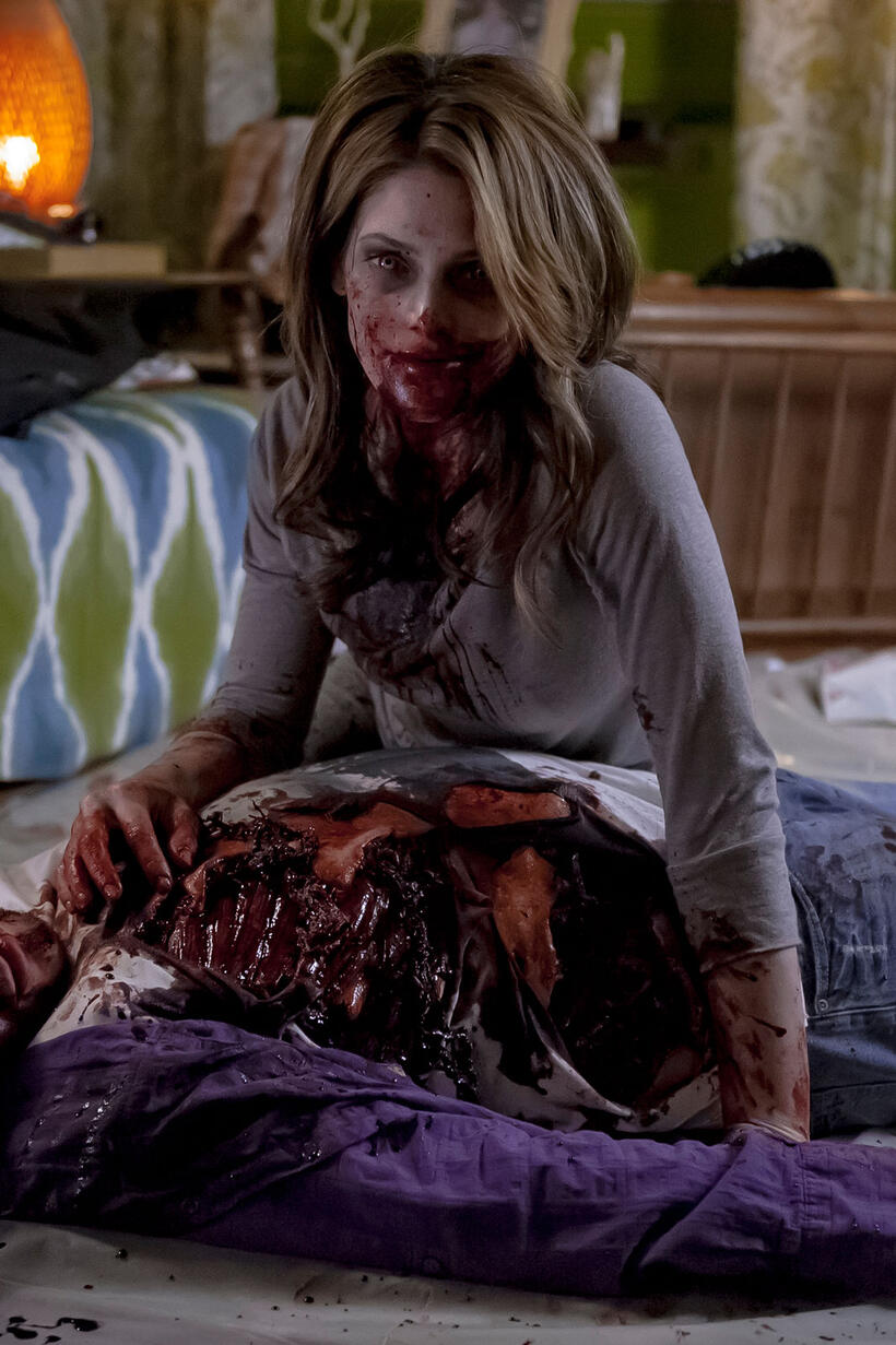 Ashley Greene as Evelyn in "Burying the Ex."