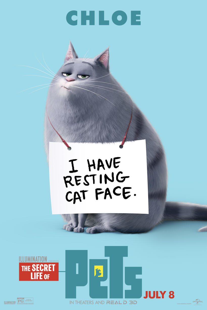Character poster for "The Secret Life of Pets."