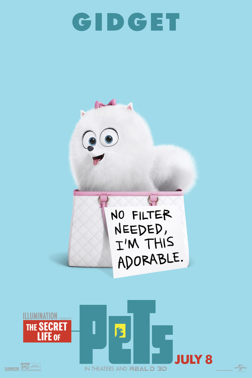 Character poster for "The Secret Life of Pets."