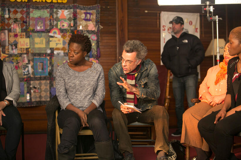 Viola Davis and director Charles Stone III on the set of "Lila & Eve."