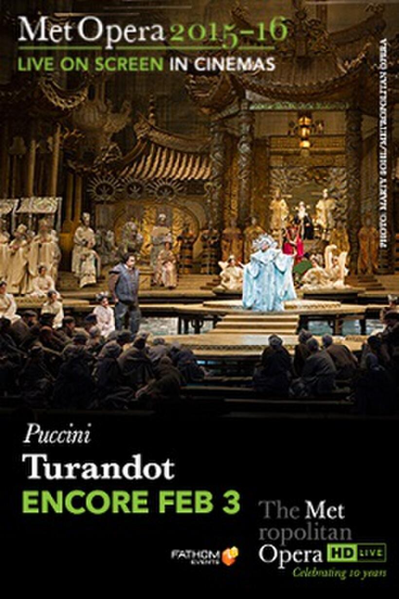 Poster art for "The Metropolitan Opera: Turnadot ENCORE."