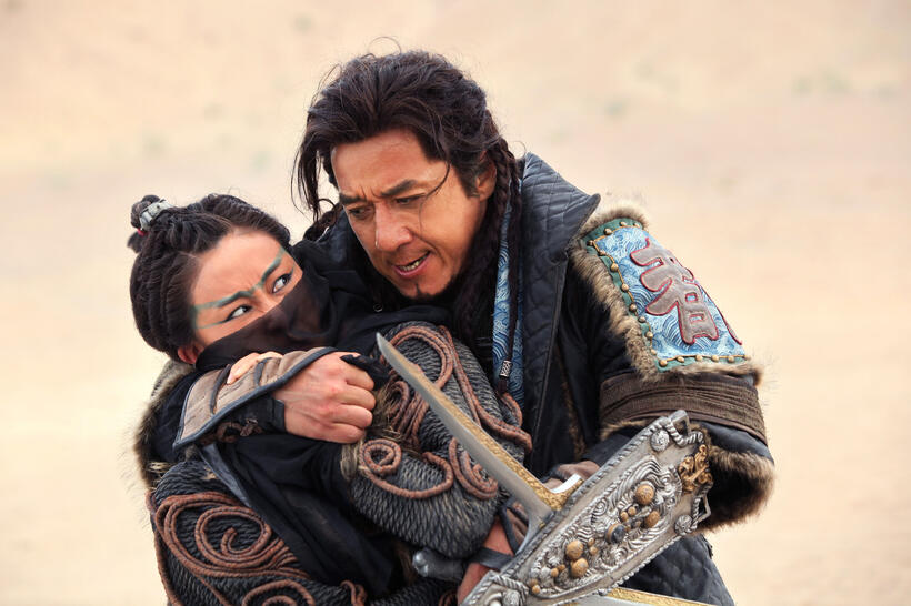 Jackie Chan as Huo An and Peng Lin as Cold Moon in "Dragon Blade."