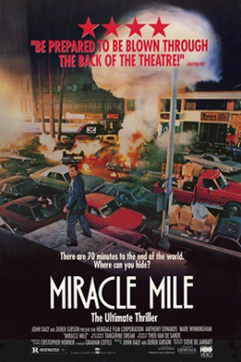 Poster art for "Miracle Mile with Steve De Jarnatt Live."