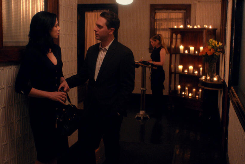 Sarah Silverman as Laney and Thomas Sadoski as Donny in "I Smile Back."