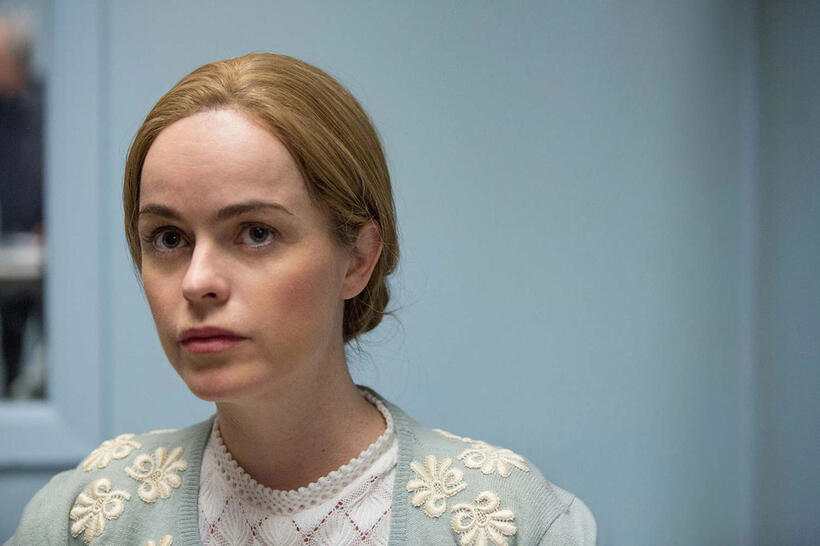 Taryn Manning as Mrs. Lowe in "Experimenter."