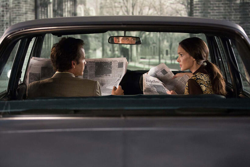 Peter Sarsgaard as Stanley Milgram and Winona Ryder as Sasha Menkin Milgram in "Experimenter."