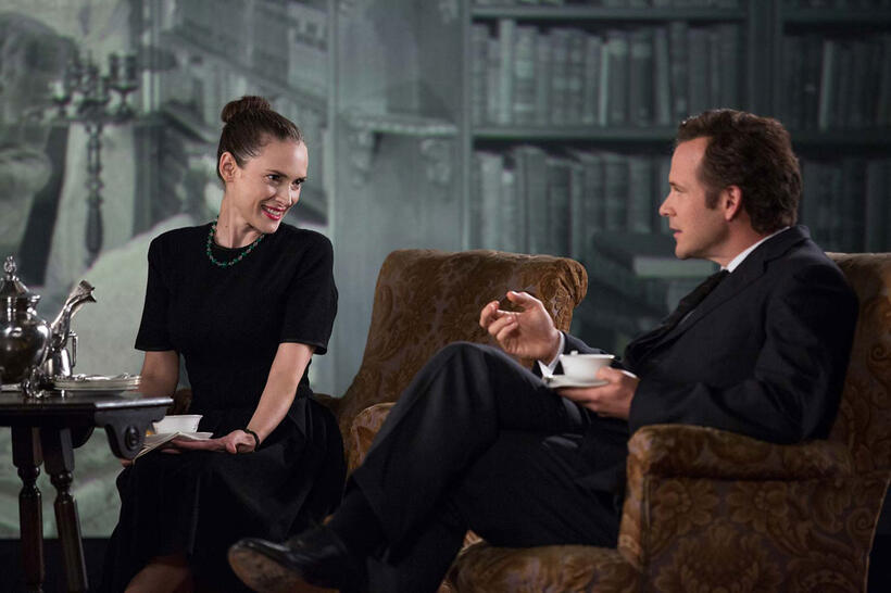 Peter Sarsgaard as Stanley Milgram and Winona Ryder as Sasha Menkin Milgram in "Experimenter."