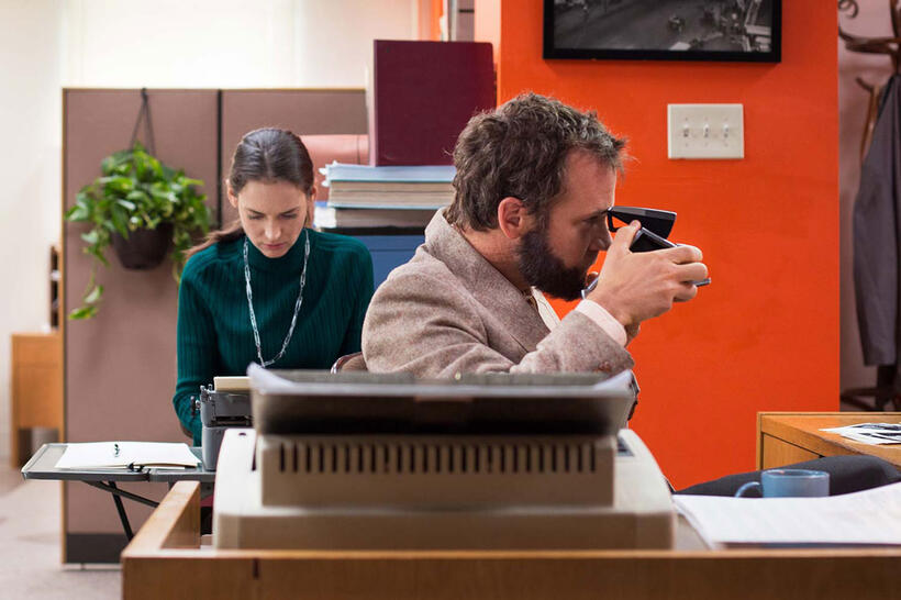Peter Sarsgaard as Stanley Milgram and Winona Ryder as Sasha Menkin Milgram in "Experimenter."