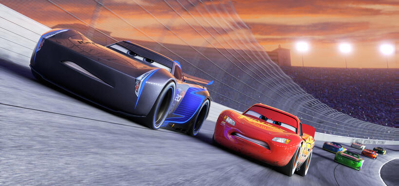 A scene from "Cars 3."