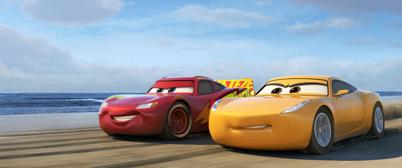 A scene from "Cars 3."
