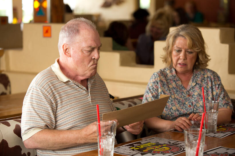 Stacy Keach as Lt. Colonel Bill Burkett and Noni Hazlehurst as Nicki Burkett in "Truth."