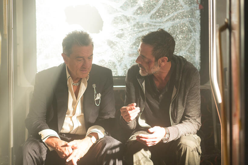 Robert De Niro as The Pope and Jeffrey Dean Morgan as Vaughn in "Heist."